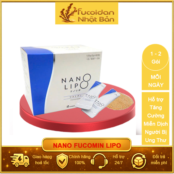 Nano Fucoidan LIPO Nhật Bản - Hỗ trợ điều trị ung thư. Hộp 60 gói