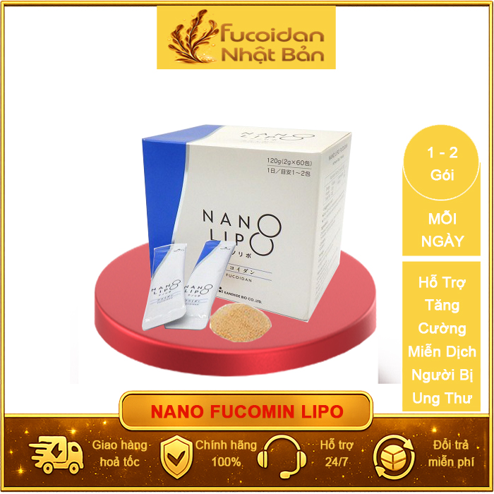 Nano Fucoidan LIPO Nhật Bản - Hỗ trợ điều trị ung thư. Hộp 60 gói