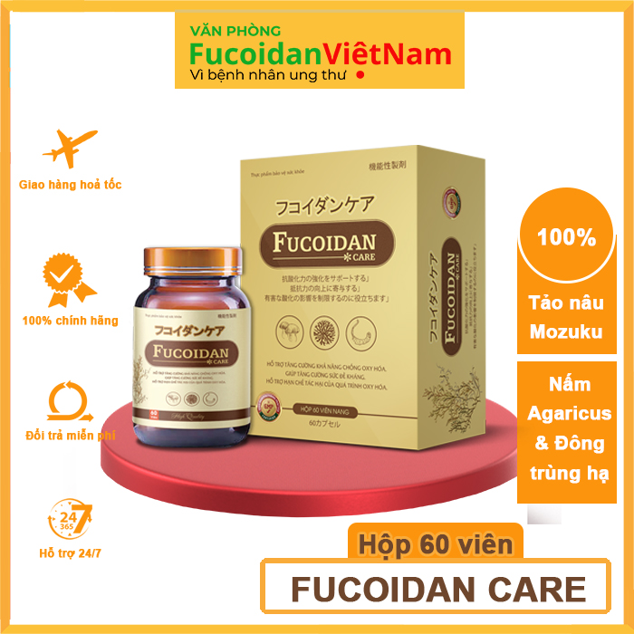 Viên uống tăng cường sức đề kháng Fucoidan Care, Hộp 60 viên
