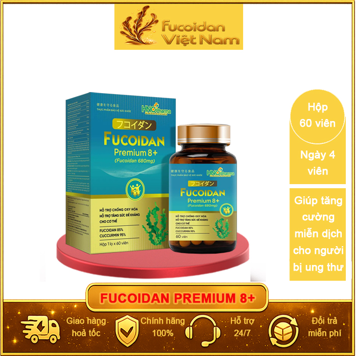 Fucoidan Premium 8+. Hộp 60 viên