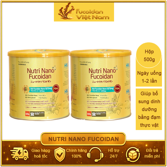 Combo 2 Hộp Thực Dưỡng Miễn Dịch Nutri Nano Fucoidan. Mỗi Hộp 500g